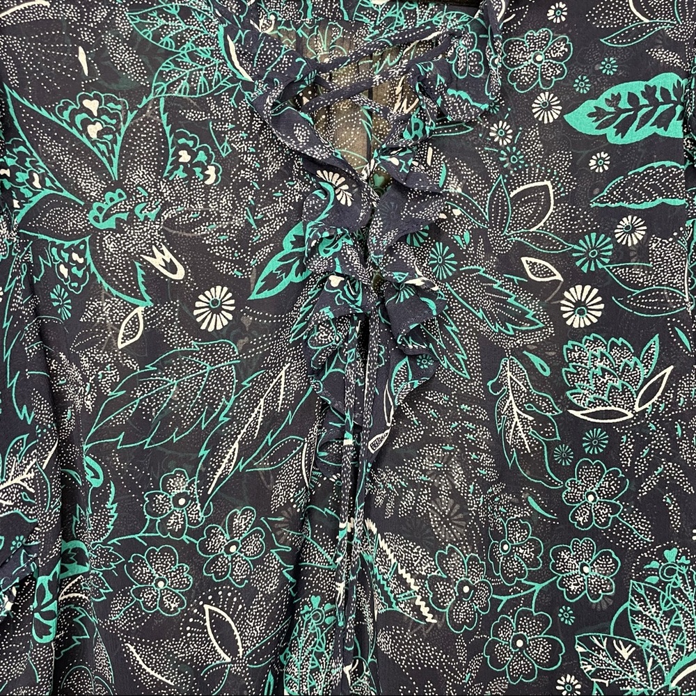 Anthropologie Navy Blouse - Picture 3 of 7